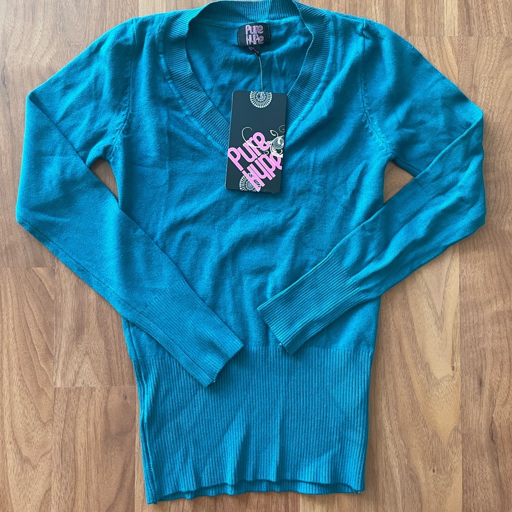 NWT Teal sweater y2k Style